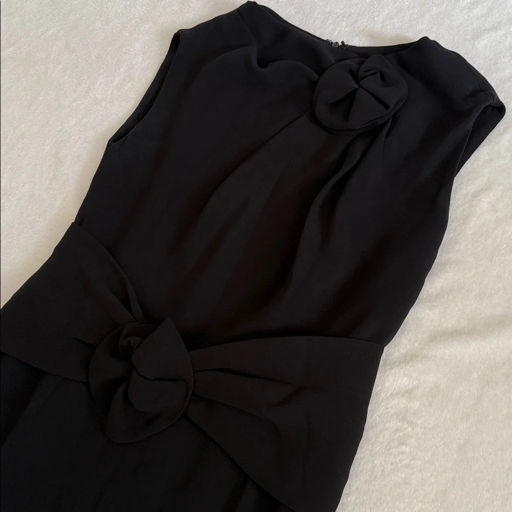 Kiton Napoli | Silk LBD Dress with Belt Made in Italy Black (IT 44) - Picture 7 of 16
